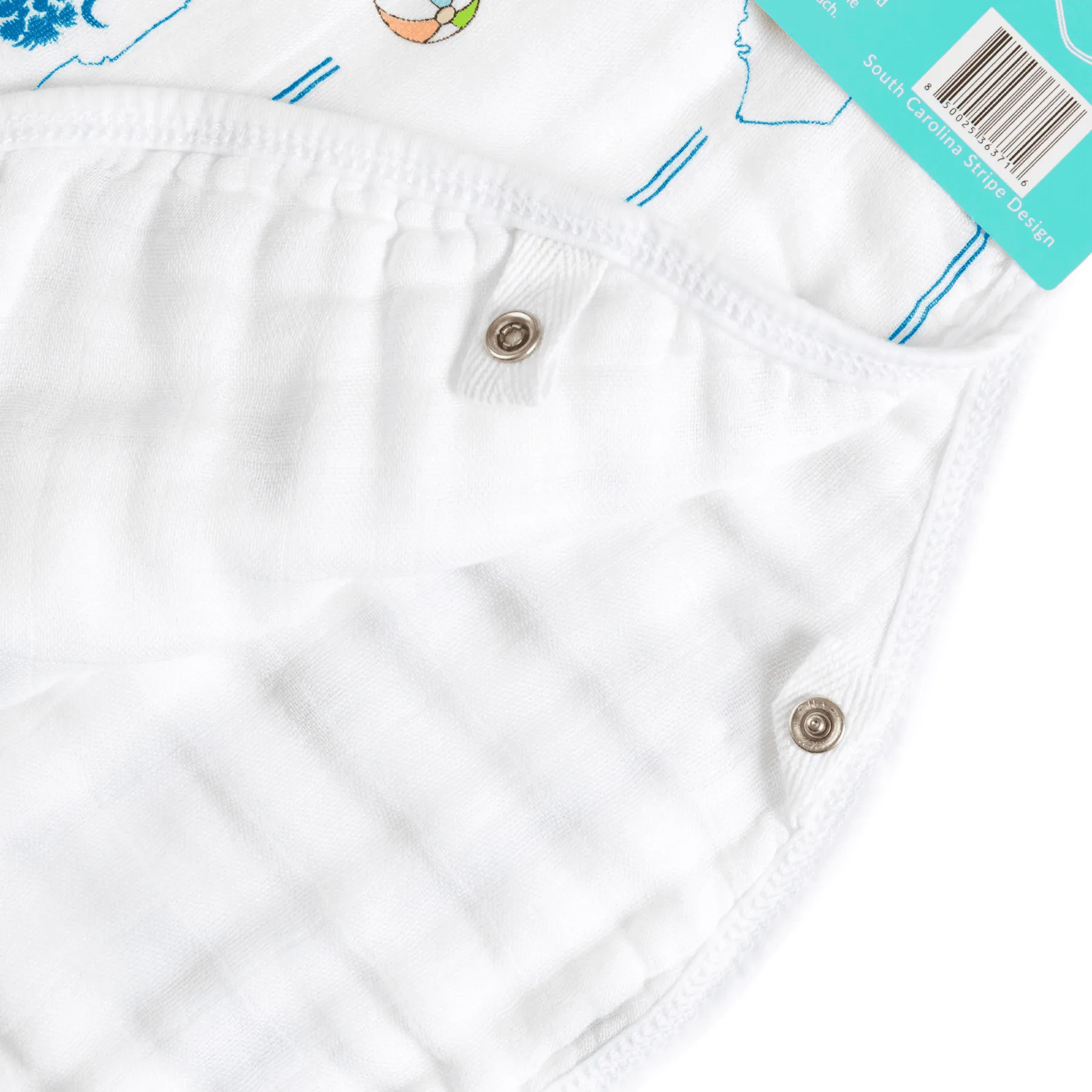 GiftSet: South Carolina Baby Muslin Swaddle Blanket and Burp Cloth/Bib Combo