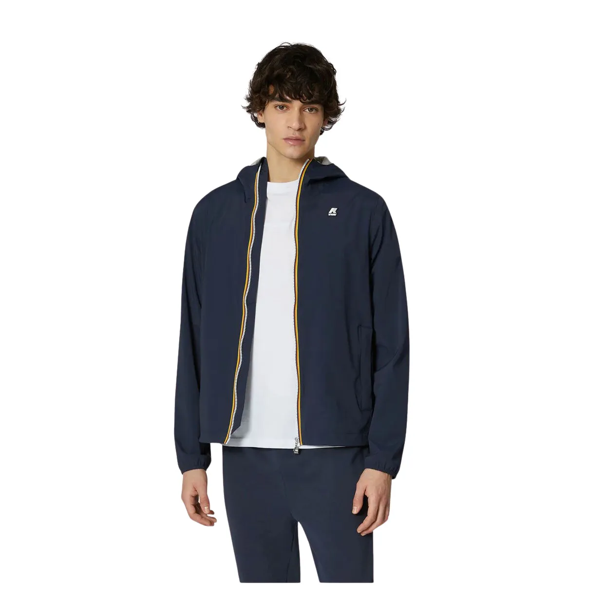 Giubbino Uomo K-Way Jack Stretch Nylon Jersey Blu