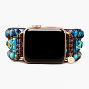 Graceful Blue Jasper Apple Watch Strap