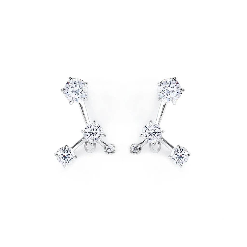 Grand Gems (S) EarringS [White gems]