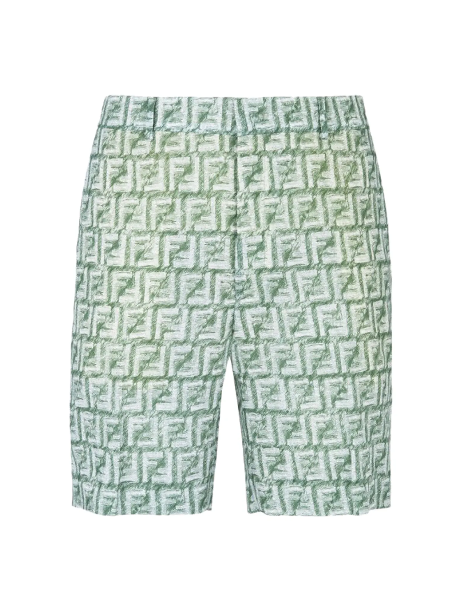 Green FF linen short trousers