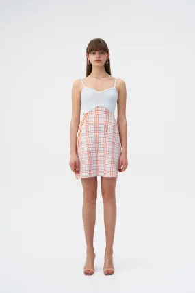 HARPER ECO PLAID MINI TANK DRESS