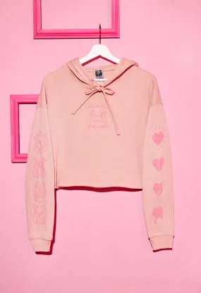 HEARTS FOR ALL Crop Hoodie