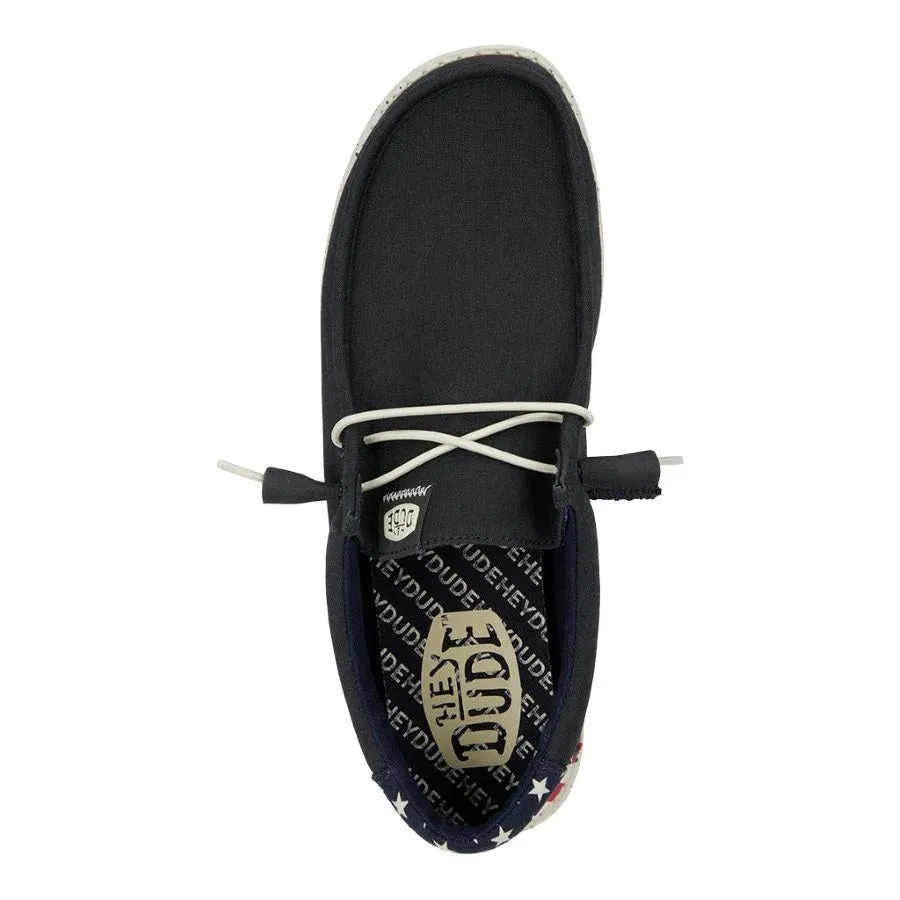 'Hey Dude' Men's Wally Americana - Navy / White