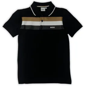 Hugo Boss Boys Short Sleeve Polo _Black J25O26-9B