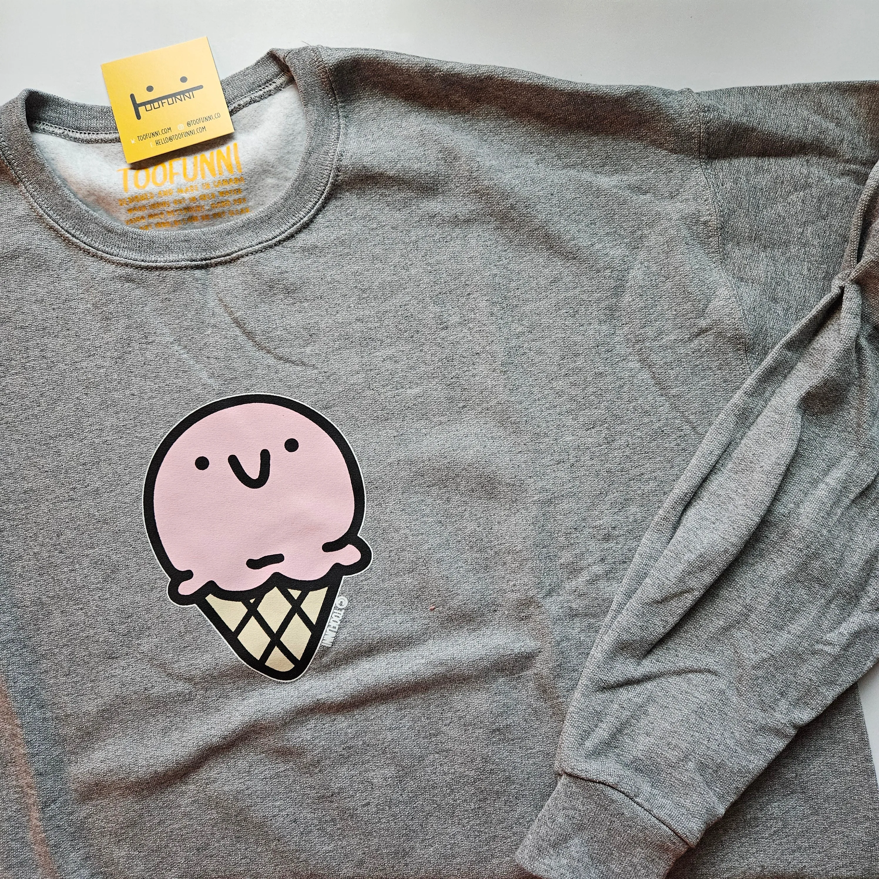 ICE CREAM - Heather Grey Crewneck Sweatshirt - Large