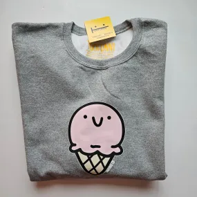 ICE CREAM - Heather Grey Crewneck Sweatshirt - Large