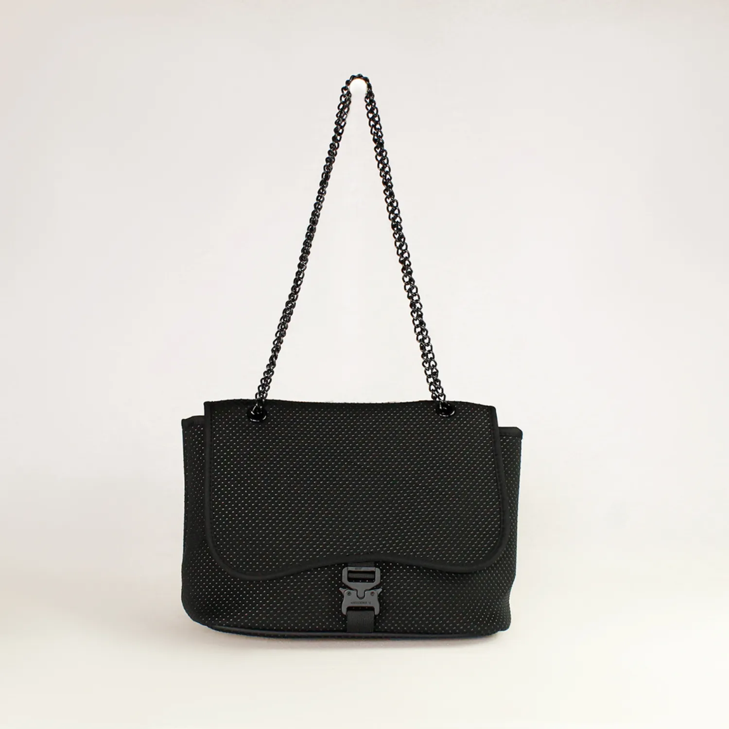 ICON TOTE   FLAP CROSSBODY   POUCH - BLACK