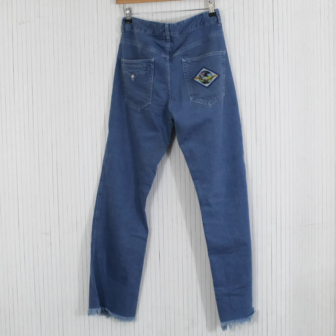 Isabel Marant $460 Blue Denim Raw Hem Elvira Jeans XS