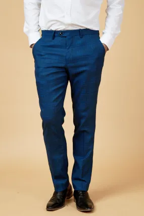 JERRY - Blue Check Trousers