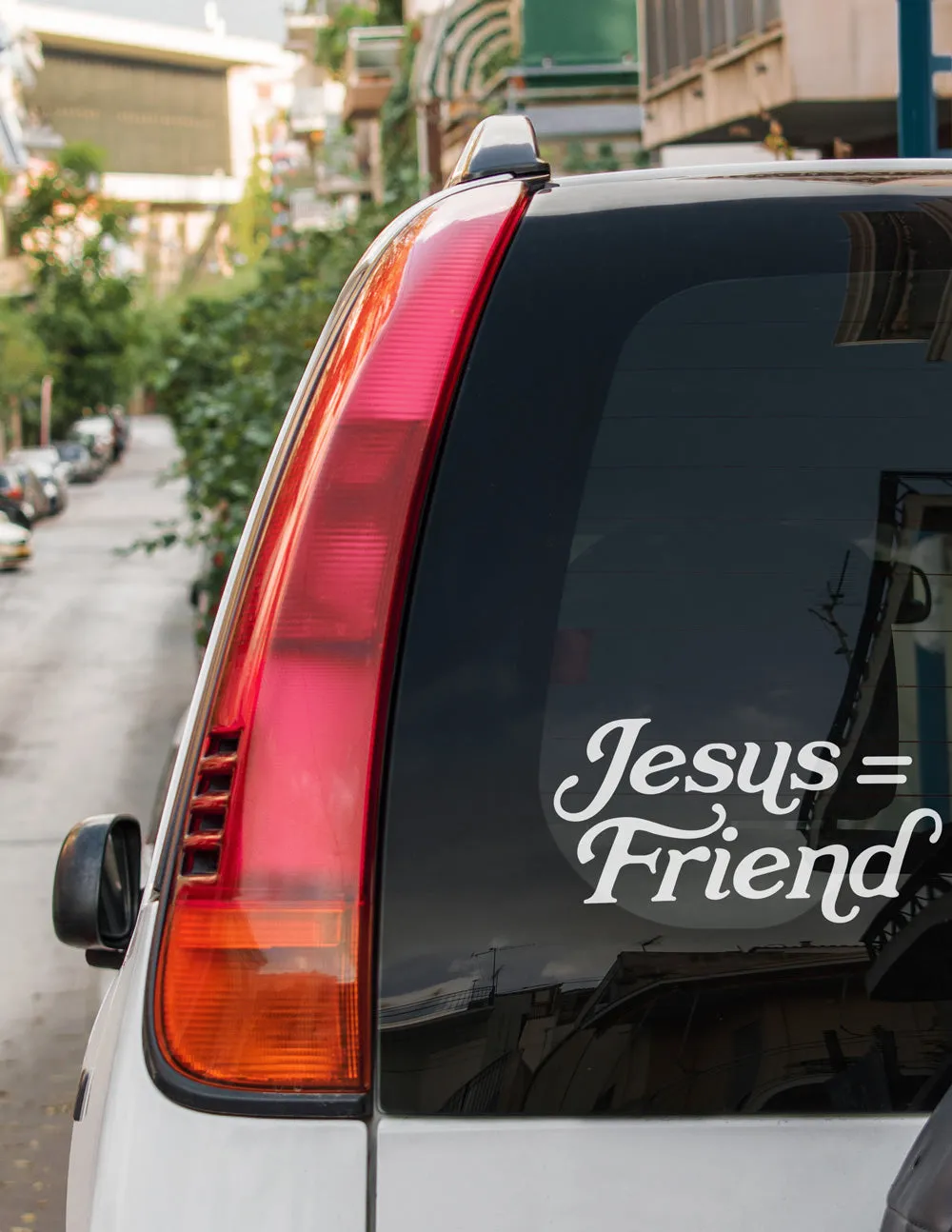 Jesus Equals Friend Vinyl Decal