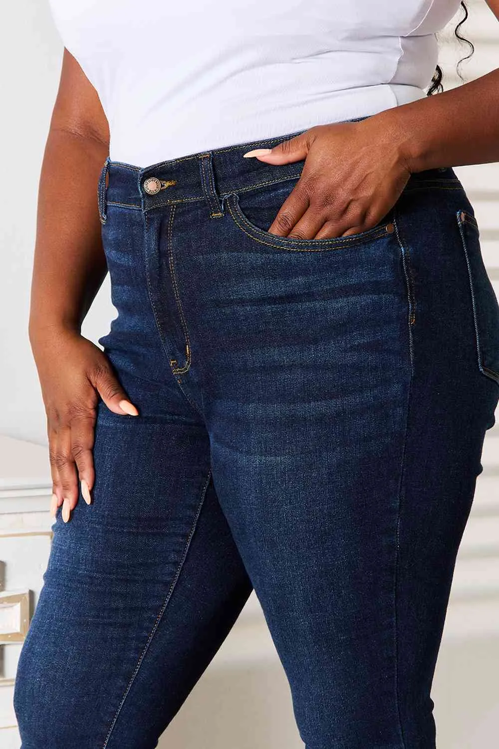 Judy Blue Dark Skinny Jeans with Pockets