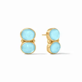 Julie Vos Honey Duo Earring, Capri Blue