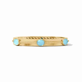 Julie Vos Nassau Stone Hinge Bangle, Capri Blue