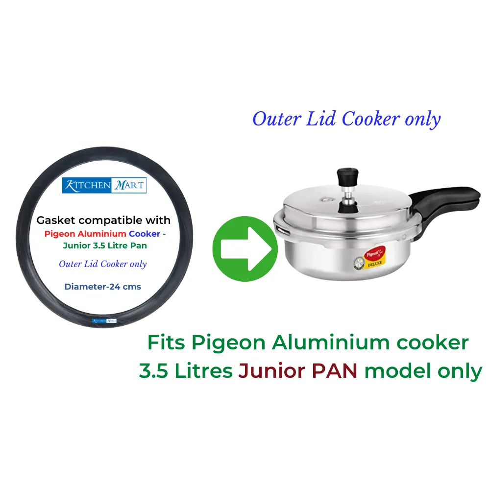 Kitchen Mart Gasket compatible with Pigeon Aluminium Pressure cooker (Outer Lid)