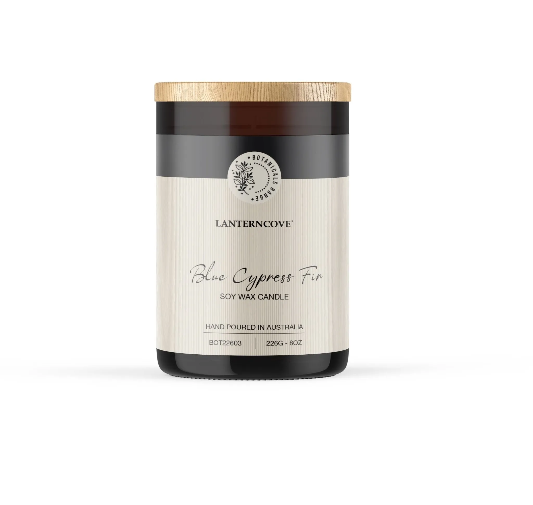 Lantern Cove Botanicals Blue Cypress Fir 8oz Soy Candle