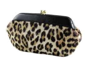 Leopard print clutch purse