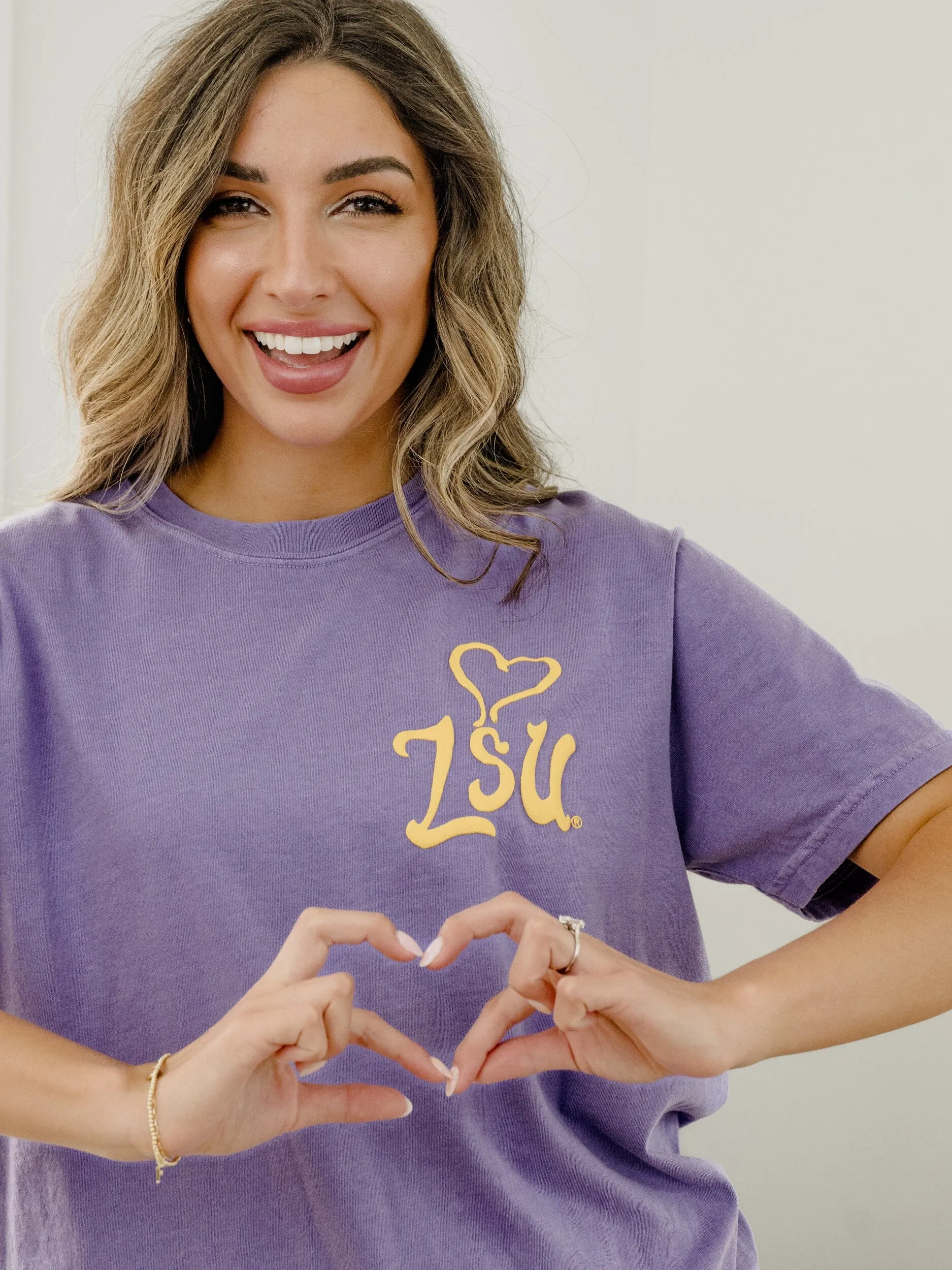 LSU Tigers Lyric Puff Ink Violet Tee