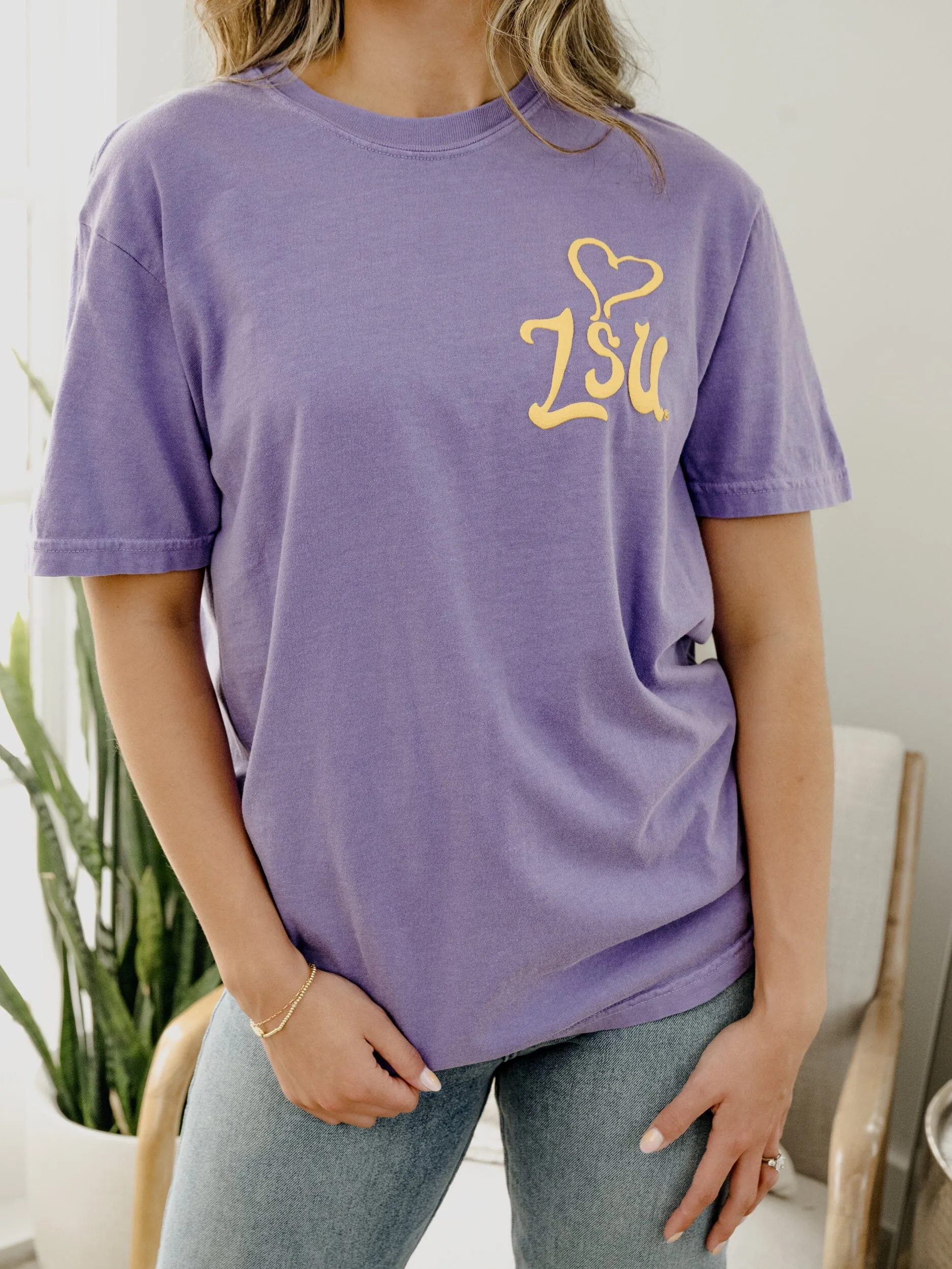 LSU Tigers Lyric Puff Ink Violet Tee