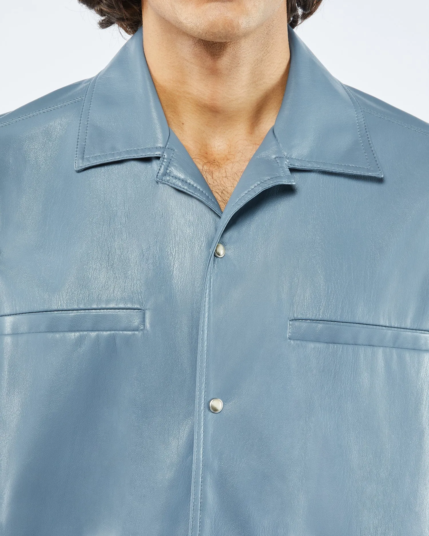 Makai - Sale Okobor™ Alt-Leather Shirt - Storm Blue