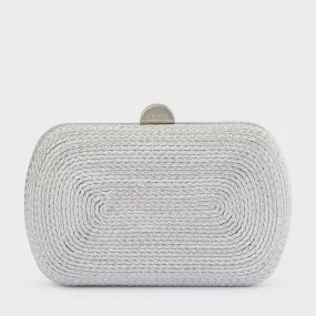 Martina Coiled Rope Clutch (Silver)