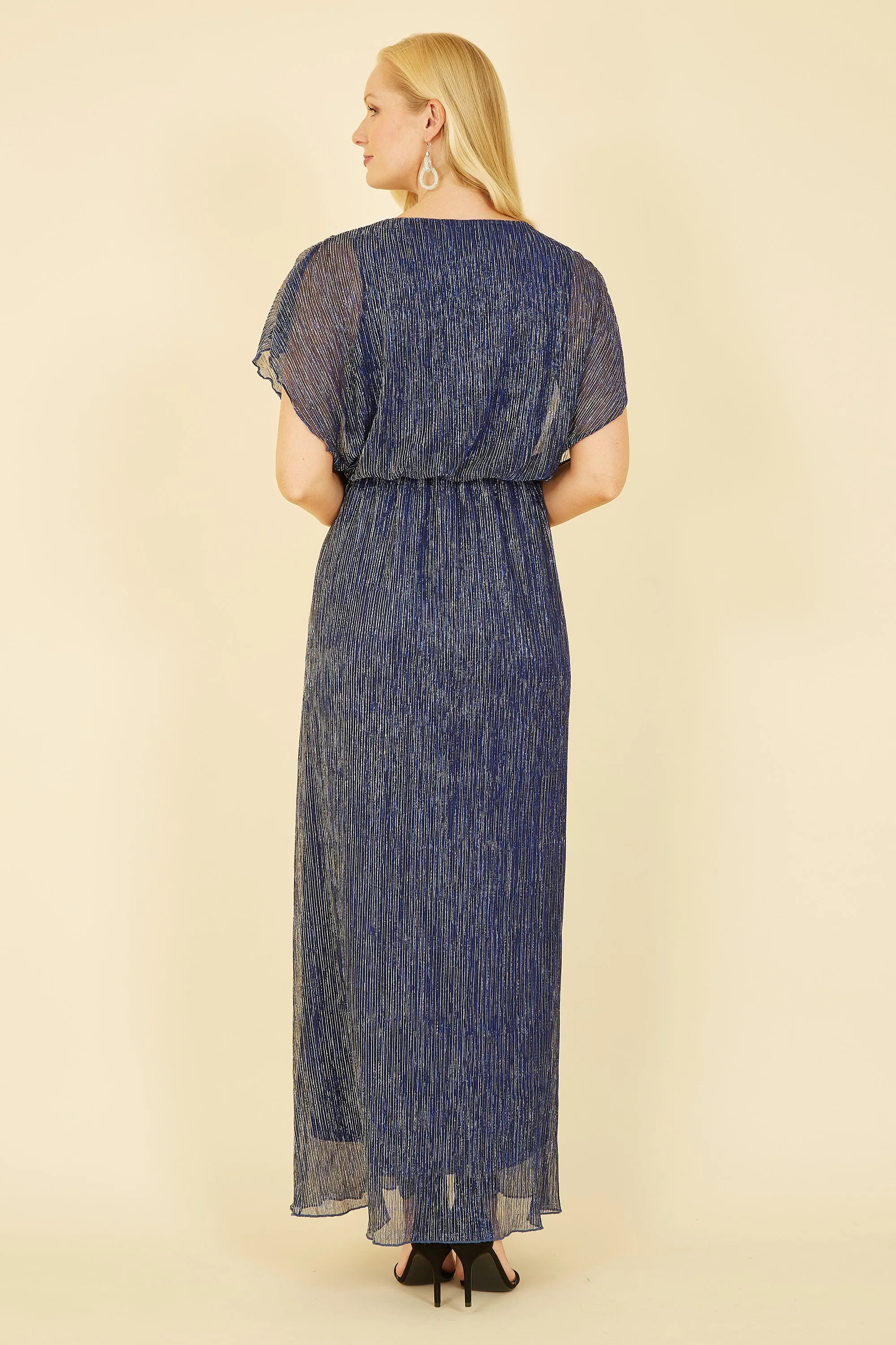 Mela London Blue Shimmer Maxi Dress