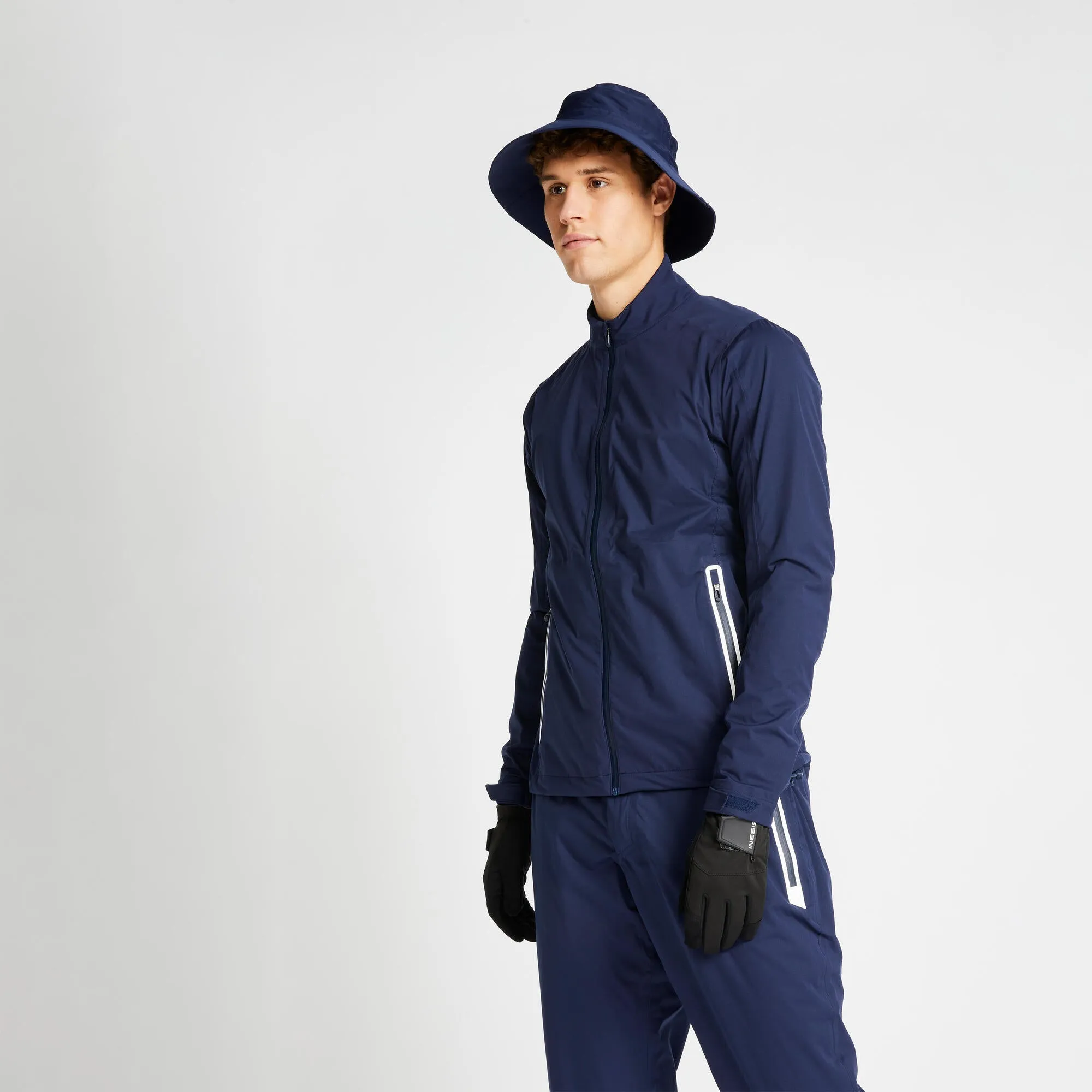 Men's golf waterproof rain jacket - RW500 navy blue