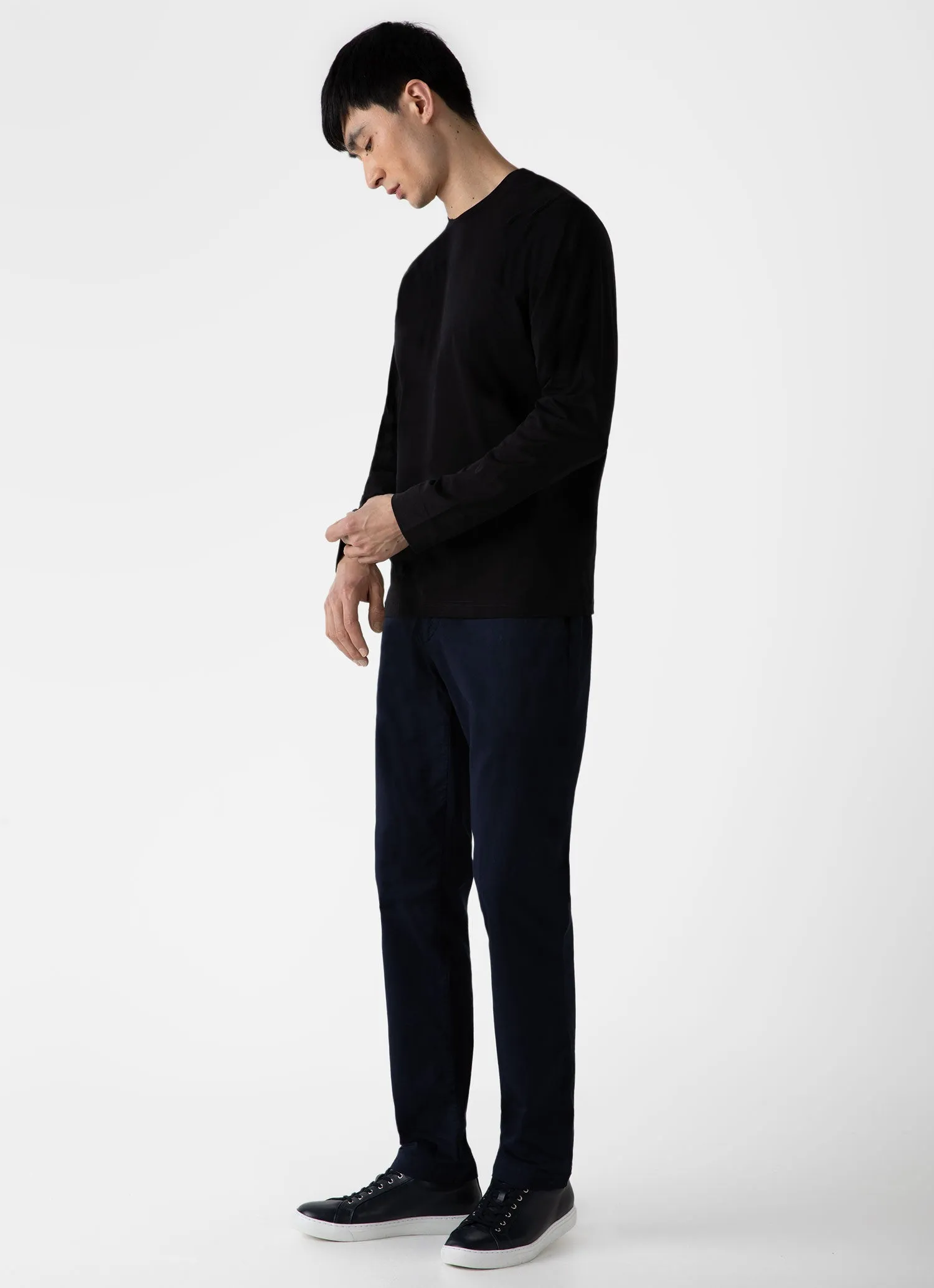 Men's Long Sleeve Riviera T-shirt in Black