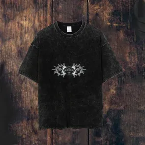 Mens Sun God Face Print Tee