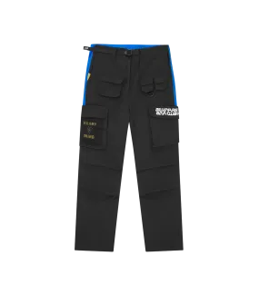 MULTI POCKET TECH PANT - BLACK/BLUE