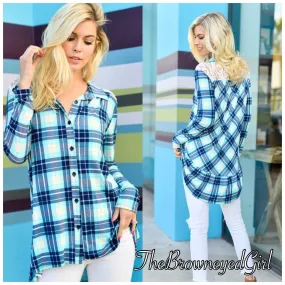 Must have Plaid Lace Tunic