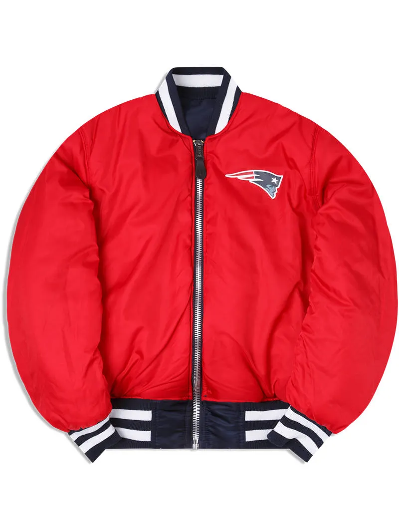 NEW ENGLAND PATRIOTS X ALPHA X NEW ERA MA-1 BOMBER JACKET