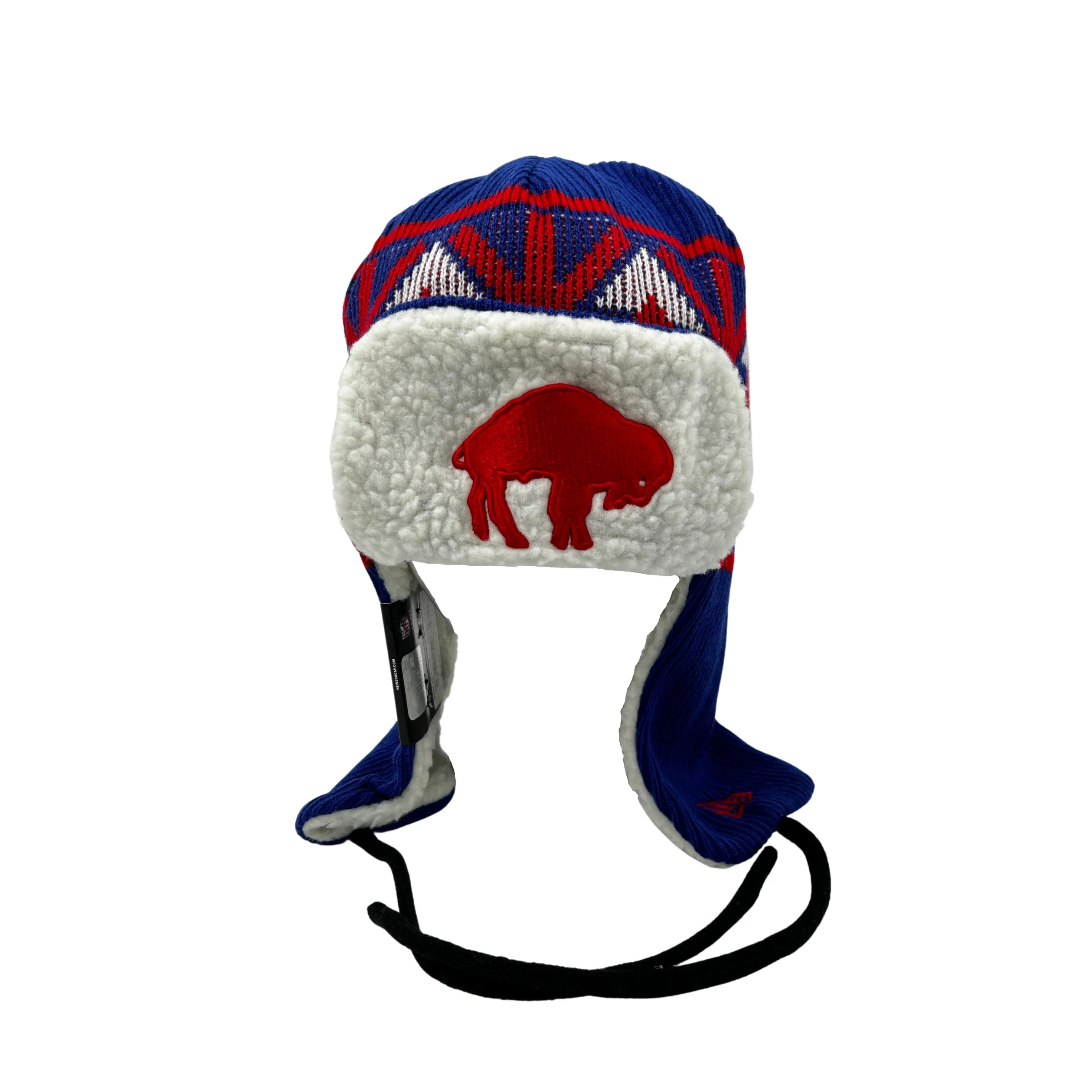 New Era Bills Standing Buffalo Knit Trapper Fleeced Winter Hat