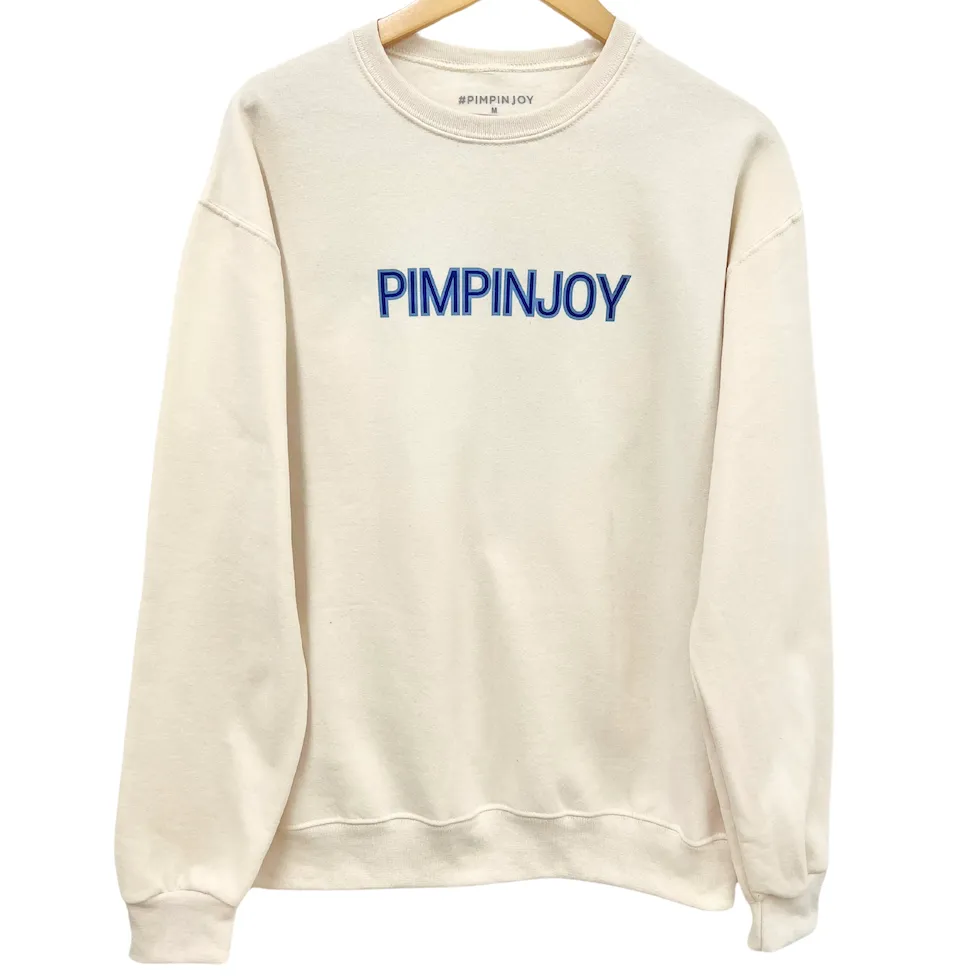 *NEW* PIMPINJOY All-American Favorites Unisex Pullover - Cream