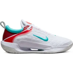 Nike Womens Court Zoom NXT Tennis Shoes - White/Washed Teal/Light Silver