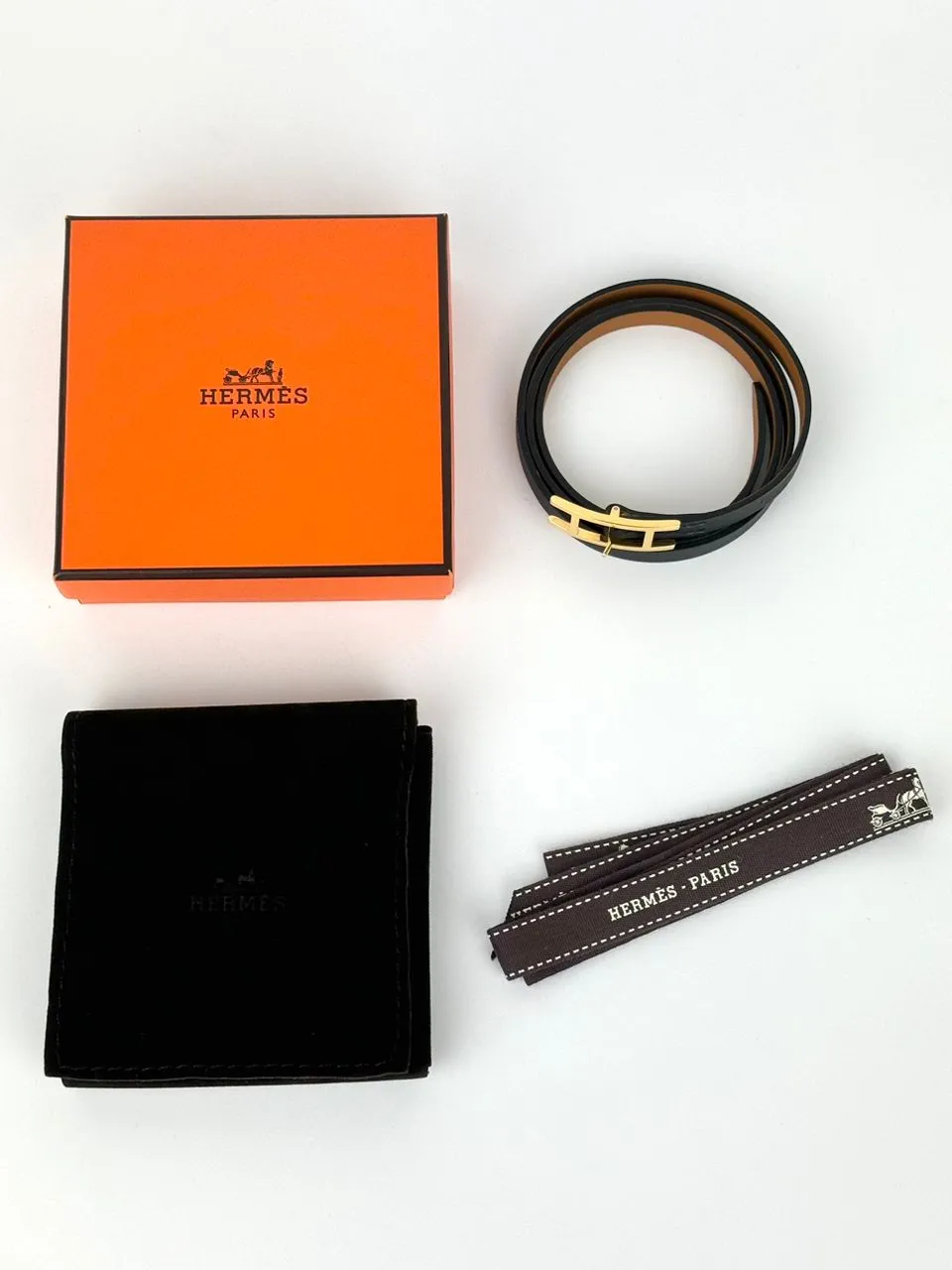 Noir Medium Hapi 4 tours Bracelet