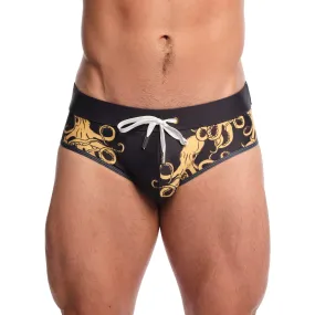 Octopus Black Swim Brief