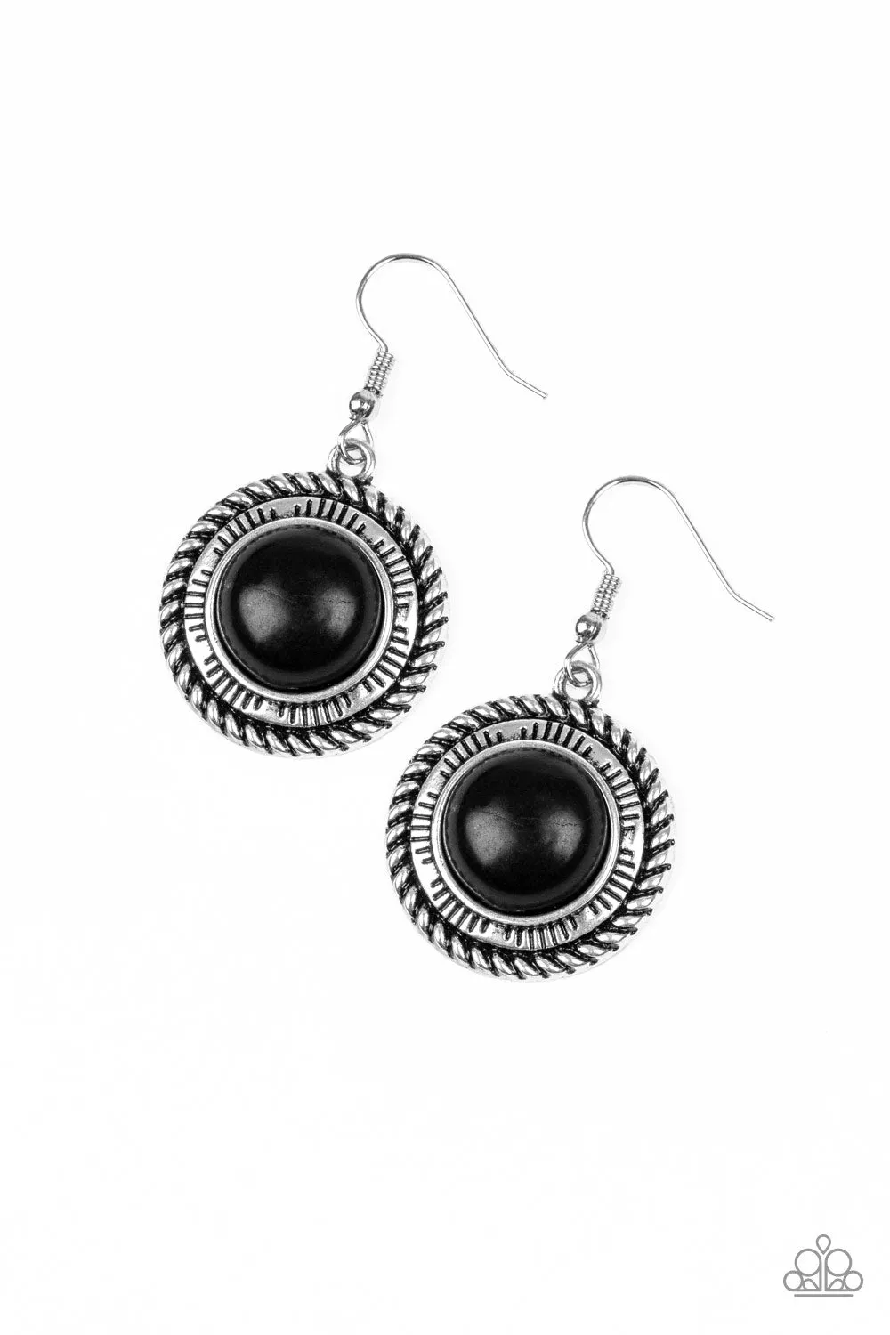 Paparazzi Natural-Born Nomad - Black Earrings