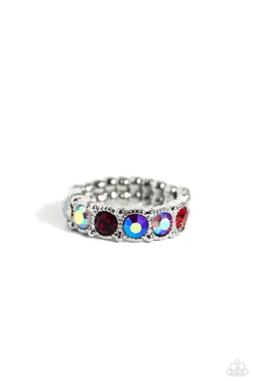 Paparazzi Taming Twilight - Red Multi Ring