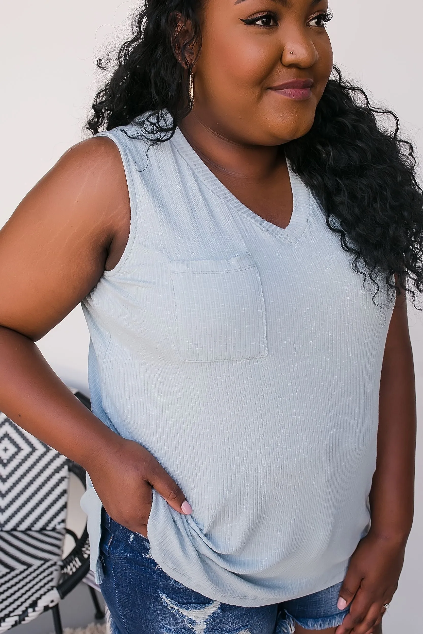 PLUS SIZE Feeling Free Ribbed Tank Top