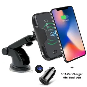 Premium Wireless Phone Charger & Holder With Sensor