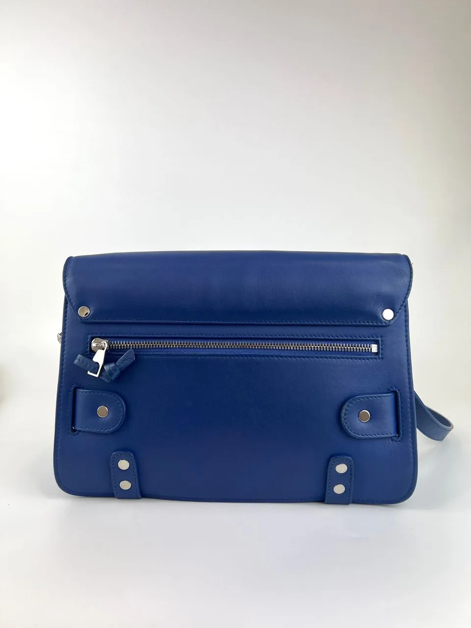 PS11 Classic Blue Leather Shoulder Bag