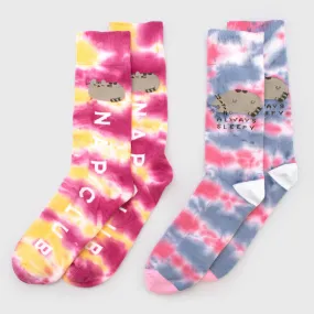 Pusheen - 2 Pack Tie-Dye Crew Socks