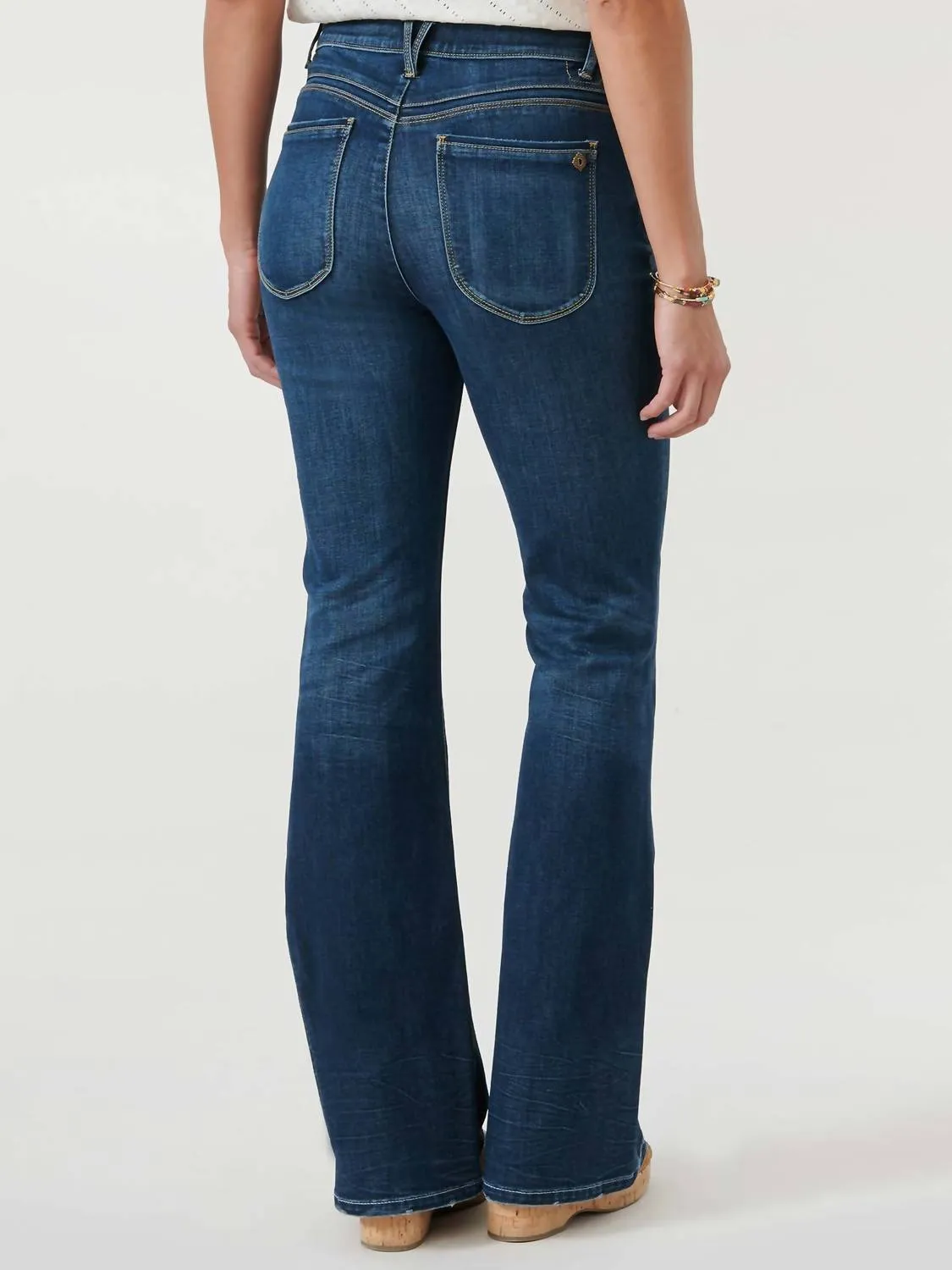 "ab"solution High Rise Flare Jeans In Indigo