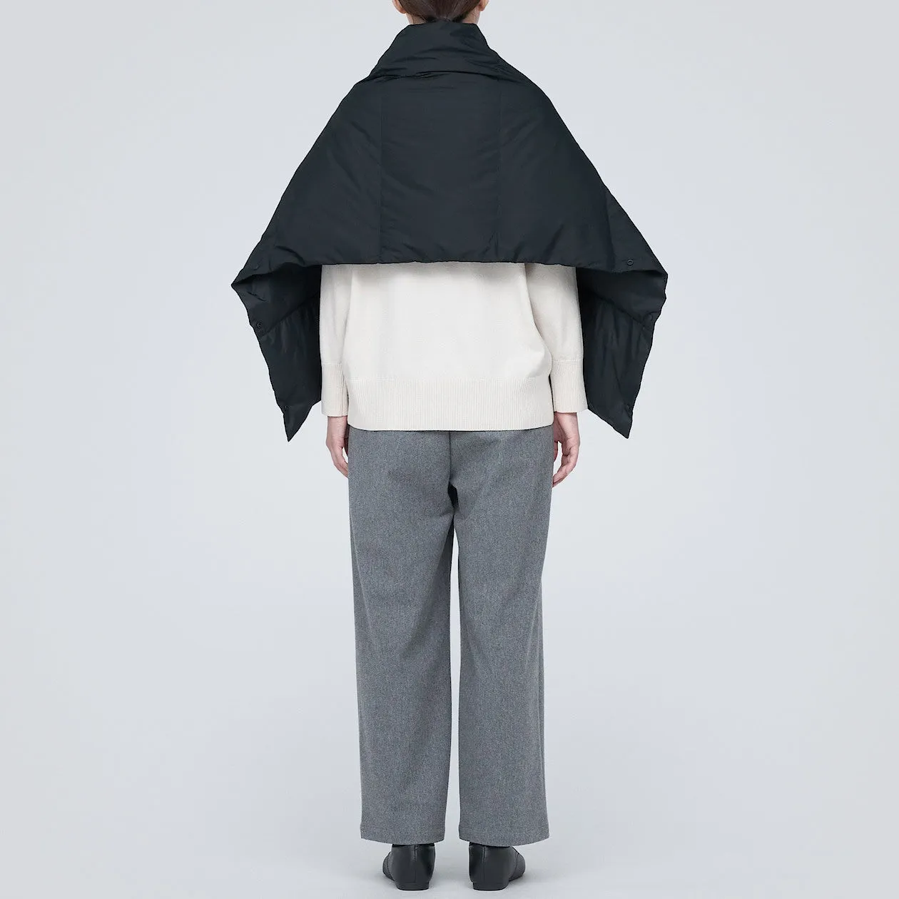 Recycled Nylon Fleece Down Cape