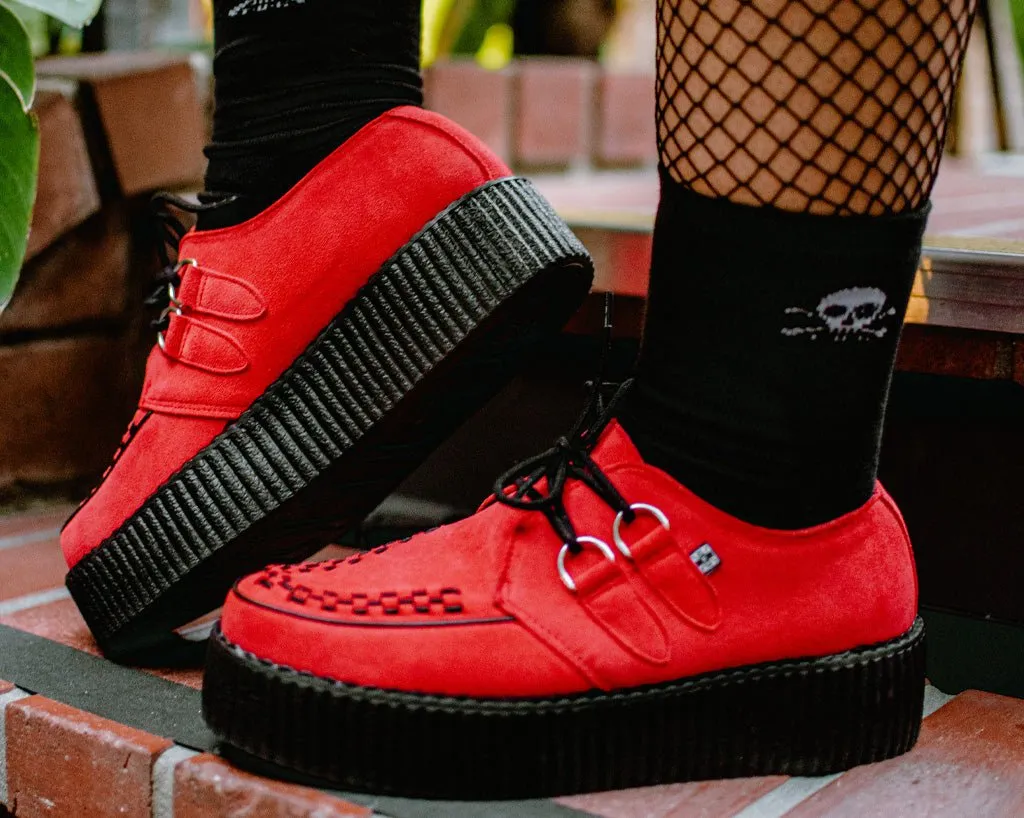 Red Suede Mondo Creeper