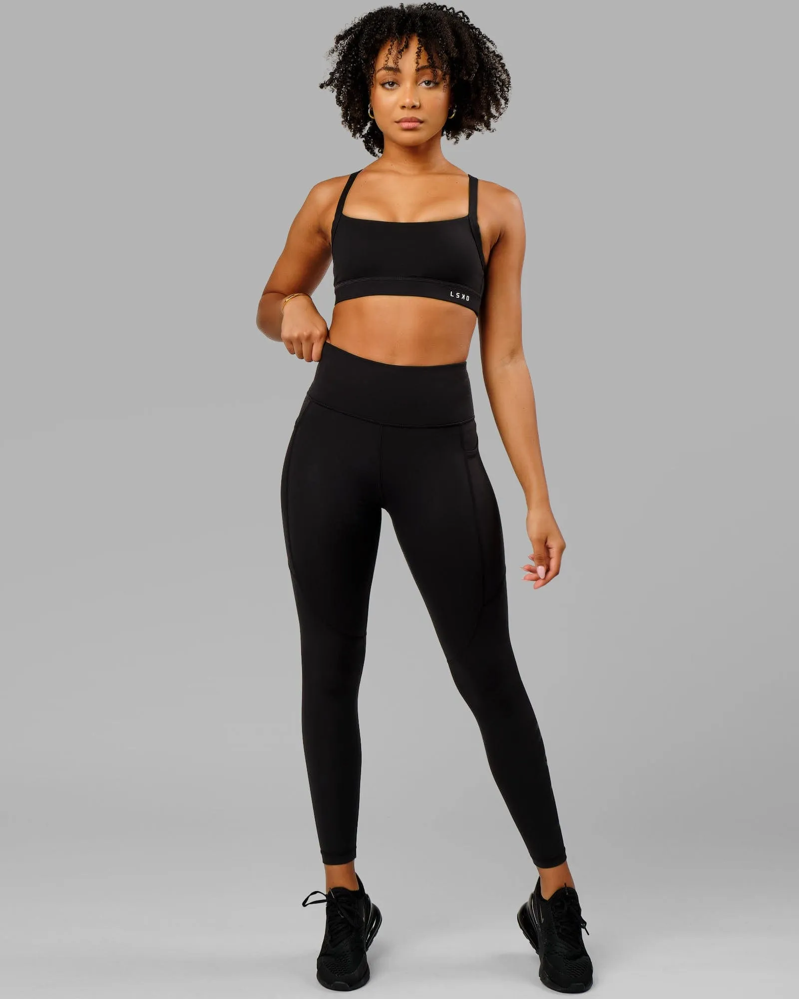 Rep Full Length Leggings - Black-Black