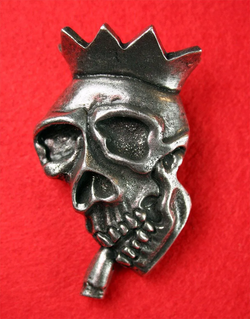 Screaming Kings Skull Belt Buckle