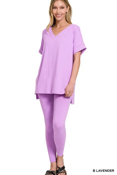 Short Sleeve Lounge Set- Multiple Colors