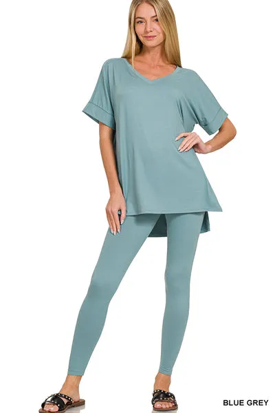 Short Sleeve Lounge Set- Multiple Colors